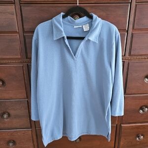 Women's Cabin Creek V Neck Pullover Size XXL Dutch Blue